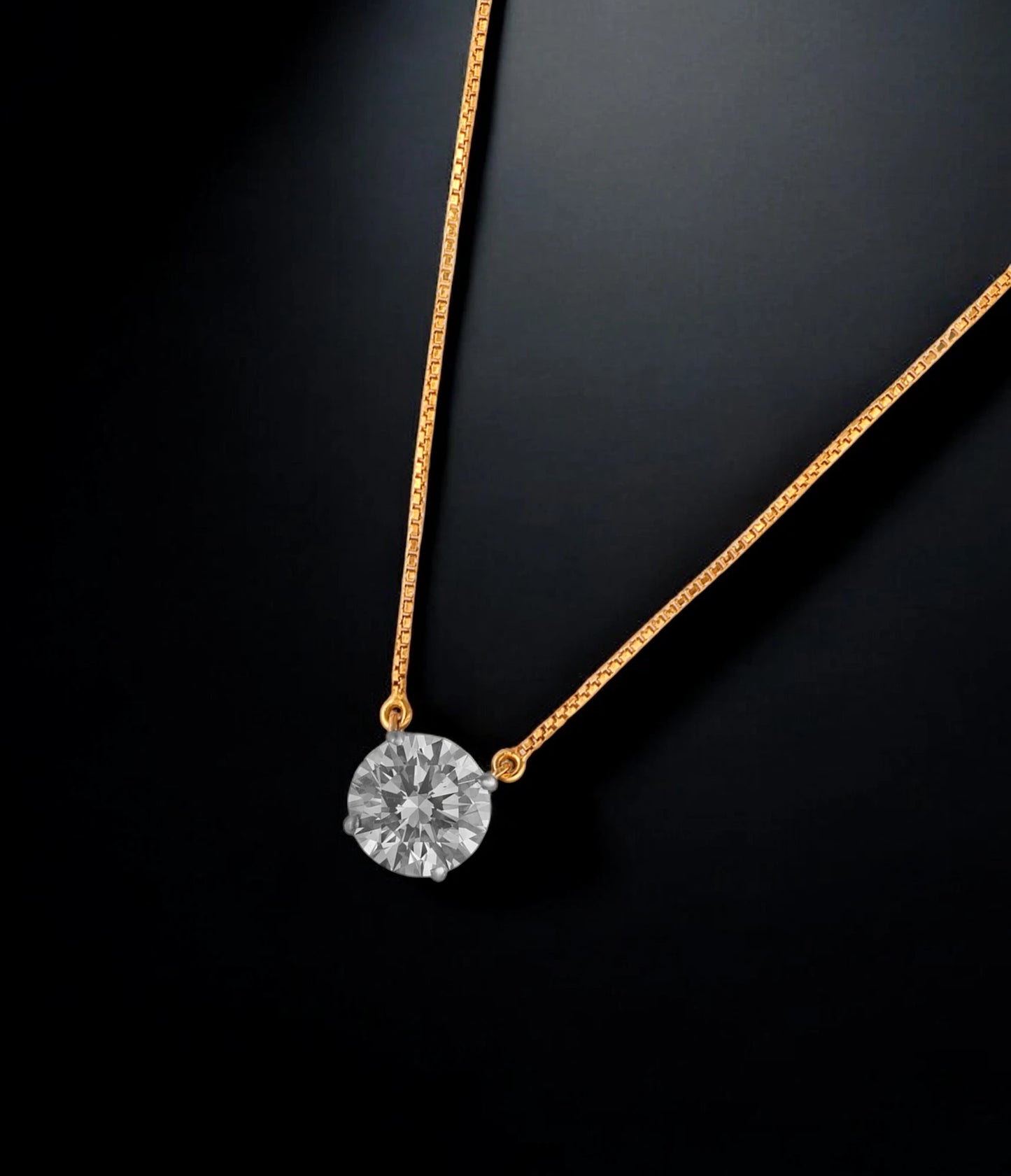Classic Round Pendant- A beautiful lab-grown diamond jewelry piece, showcasing sparkling diamonds set in a stylish design, perfect for special occasions.