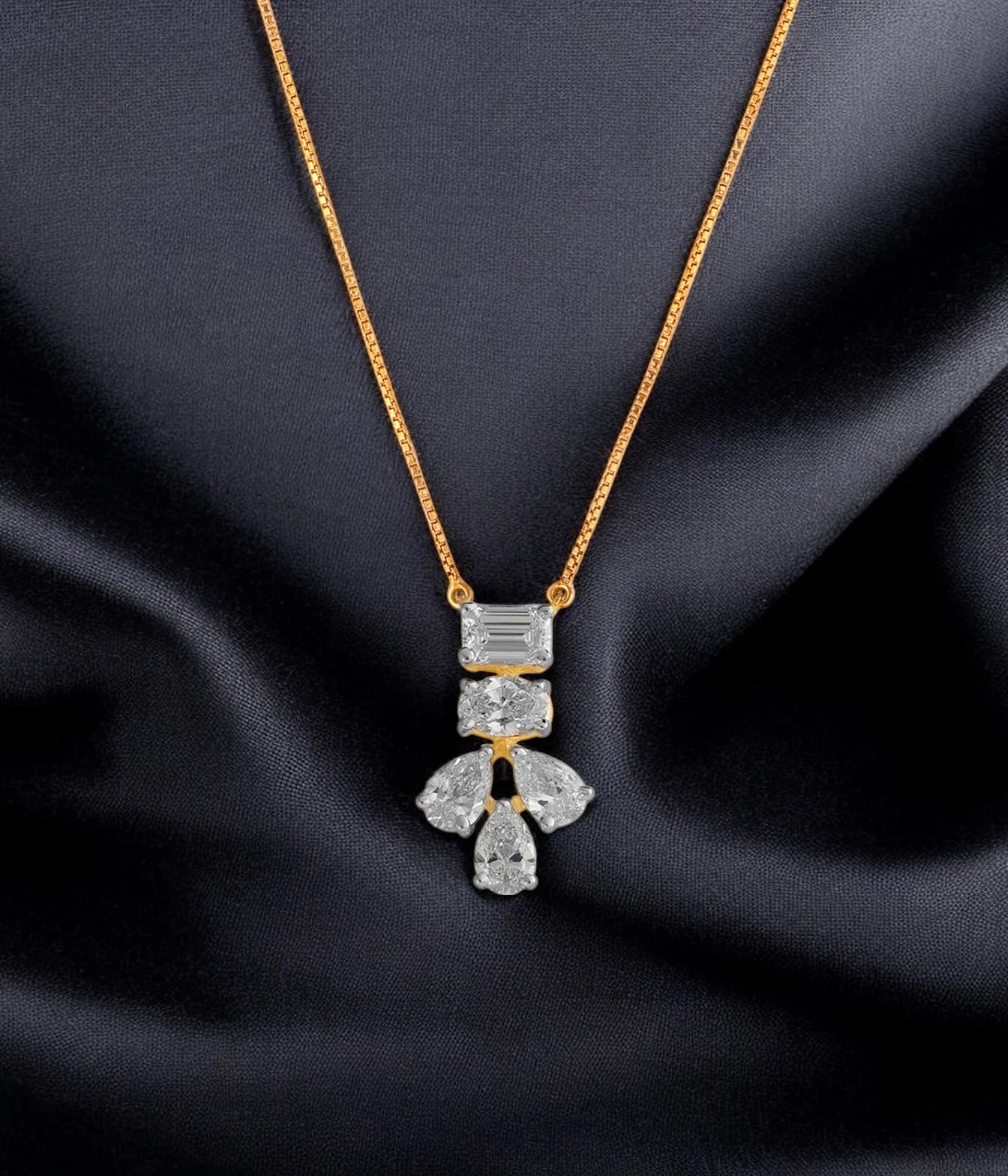 Trinity Pendant- A beautiful lab-grown diamond jewelry piece, showcasing sparkling diamonds set in a stylish design, perfect for special occasions.