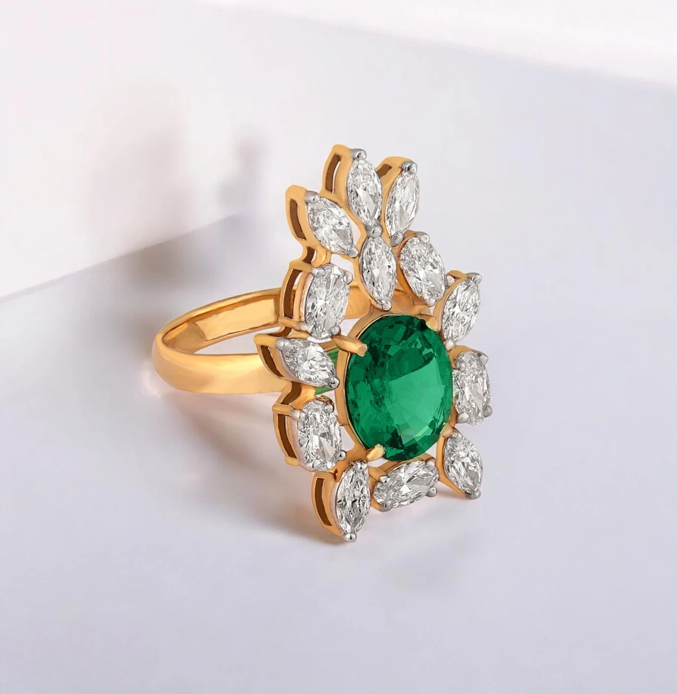Radiant Emerald Ring