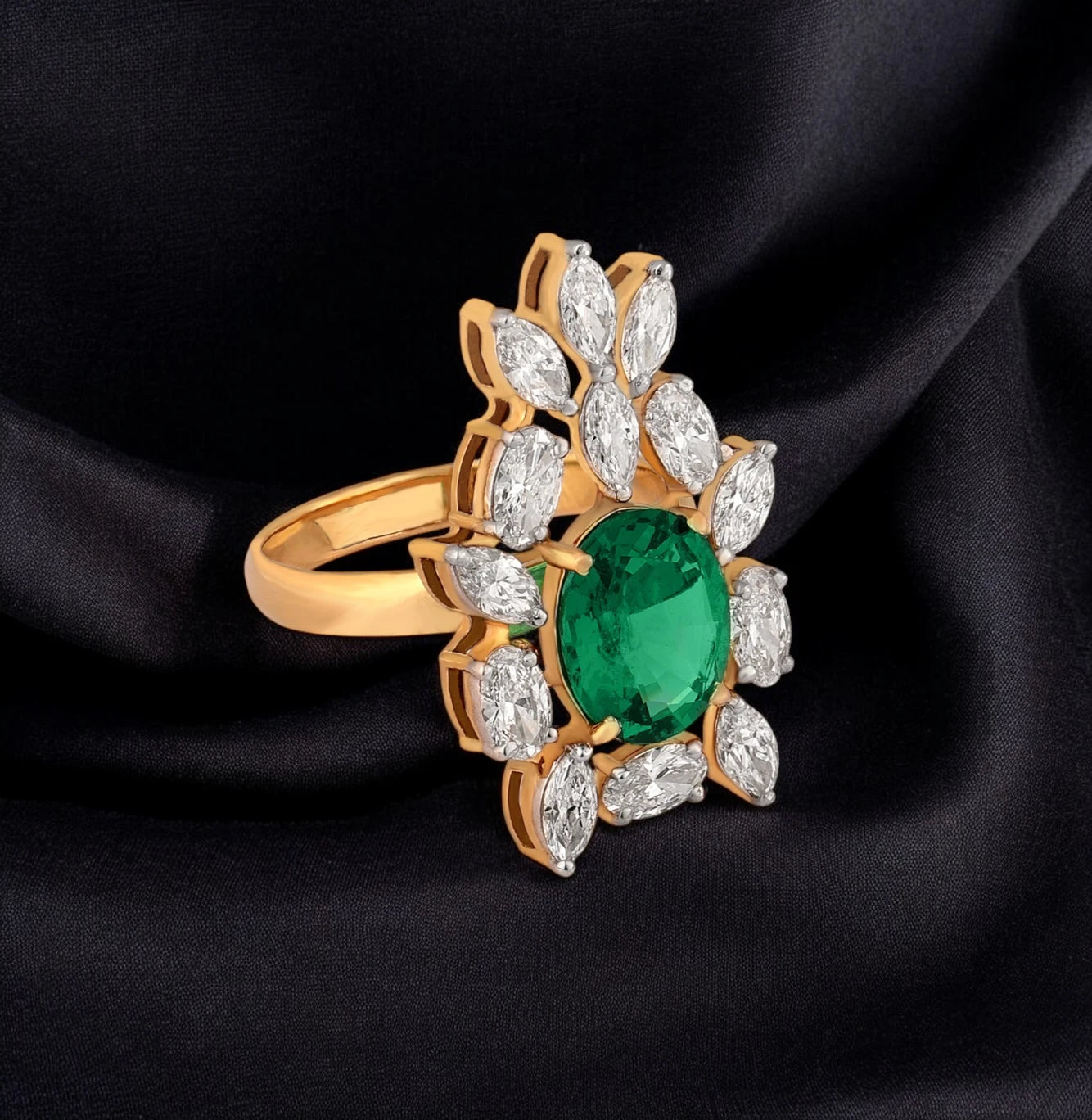 Radiant Emerald Ring