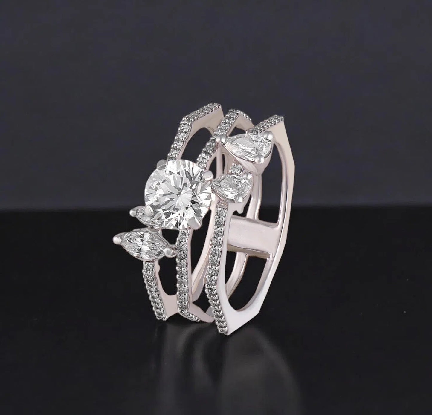 Serenity Bands- A beautiful lab-grown diamond jewelry piece, showcasing sparkling diamonds set in a stylish design, perfect for special occasions.