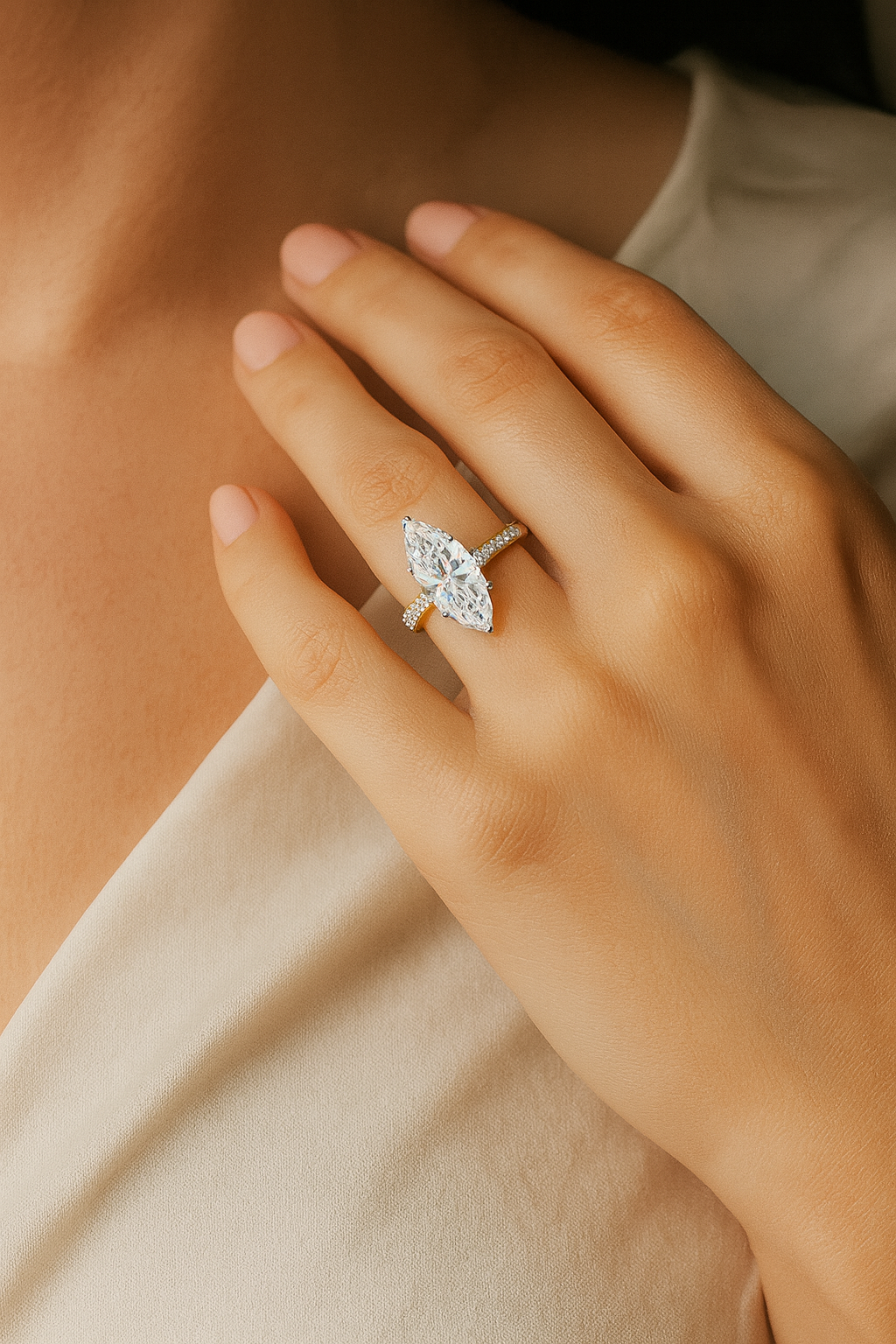 2ct Marquise Band Ring