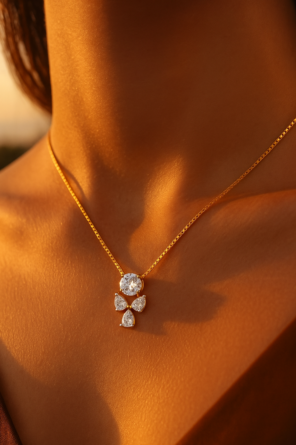 2.64ct Round Trinity Pendant