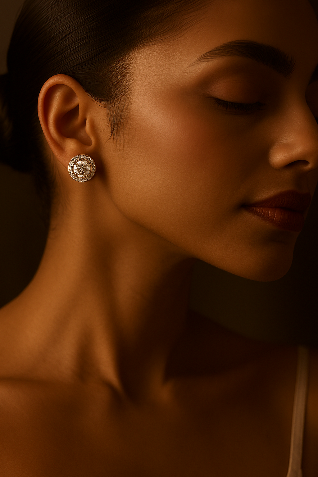 1.3ct Round Halo Studs