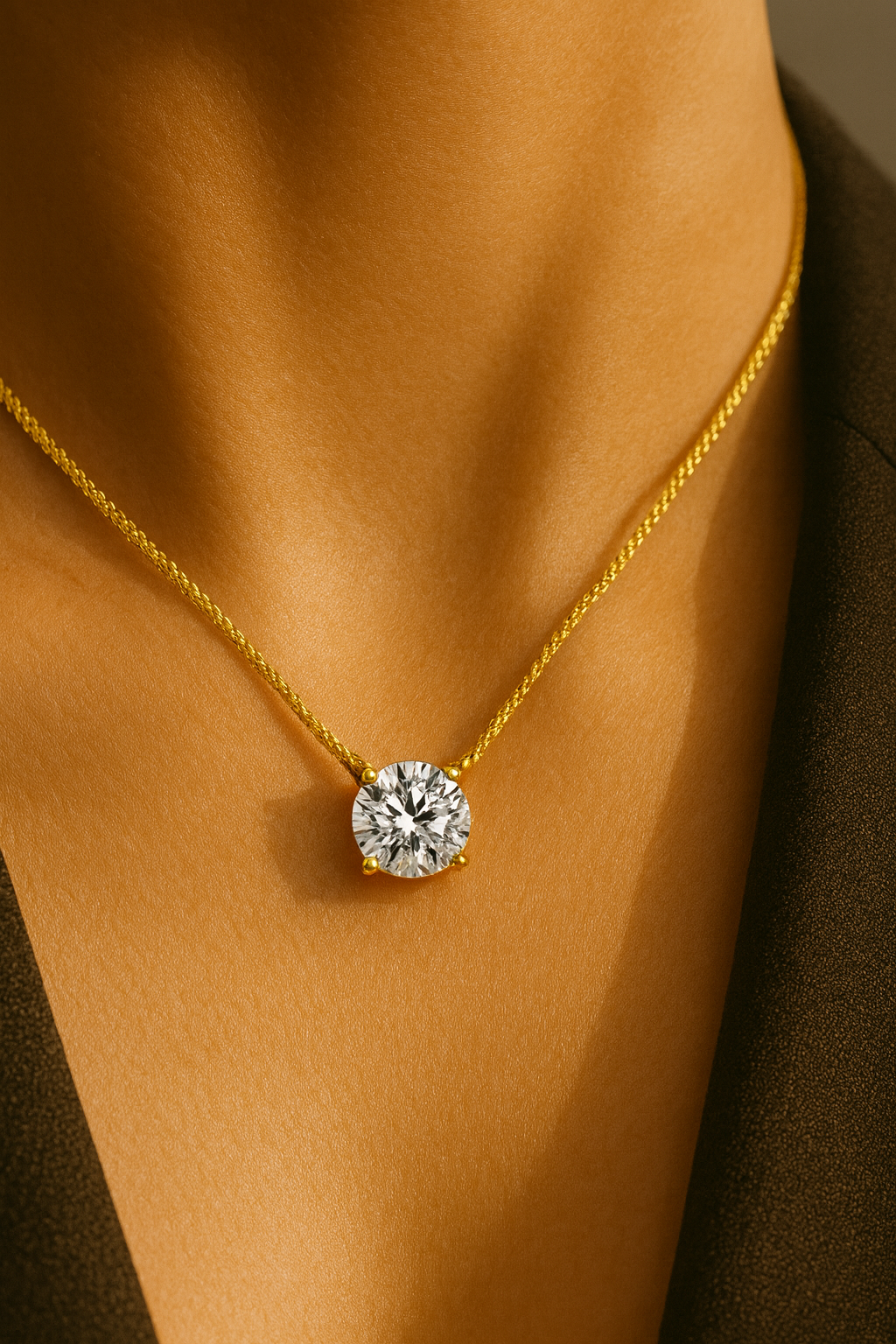 1ct Round Solitaire Pendant