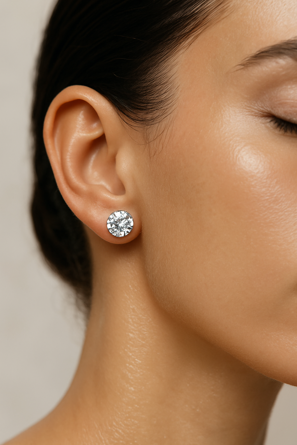2ct Round Solitaire Studs