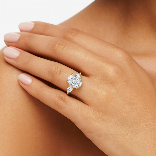 2.4ct Oval Aurora Ring