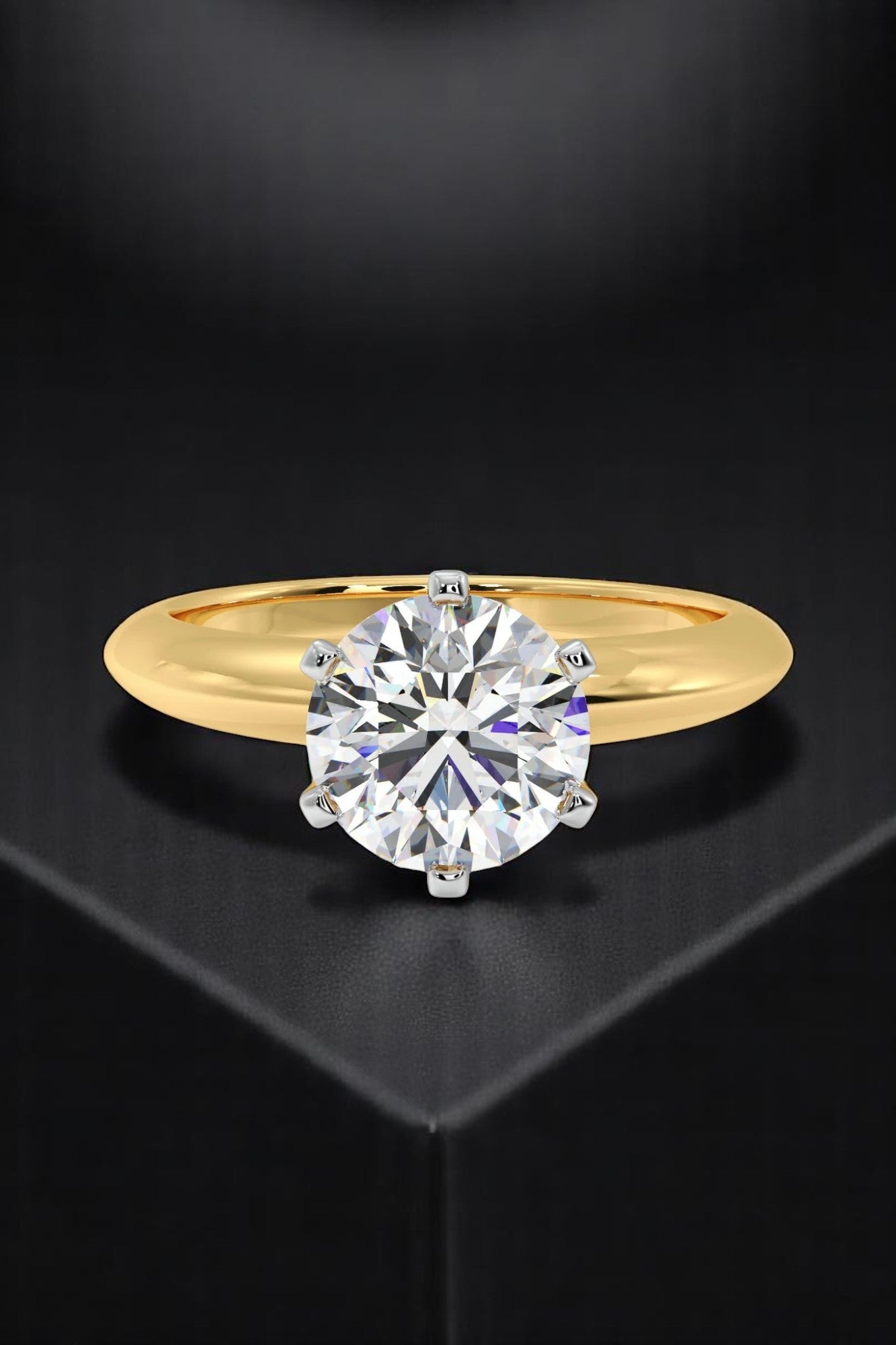 2 Carat Round Solitaire Ring
