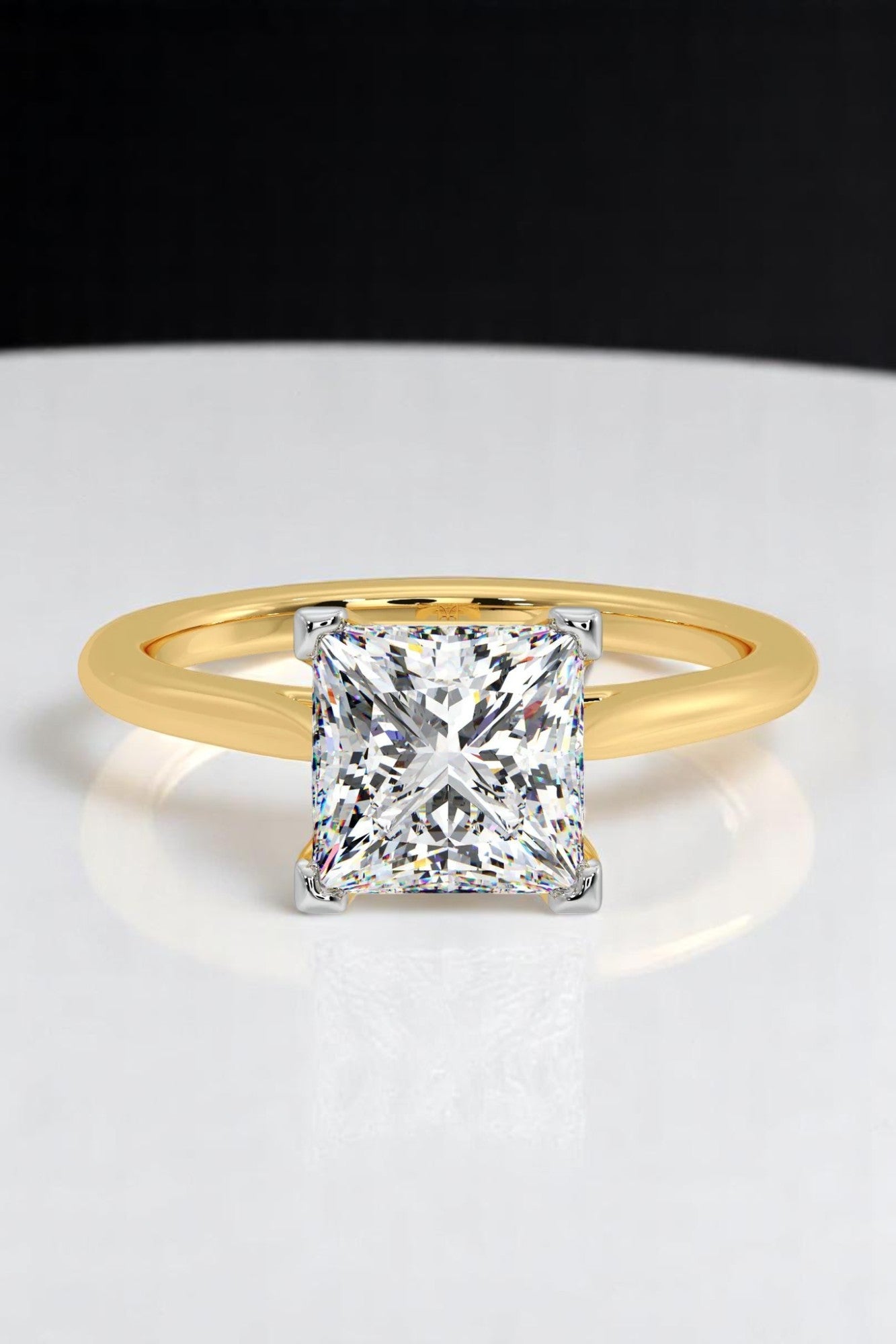 2 Carat Princess Solitaire Ring