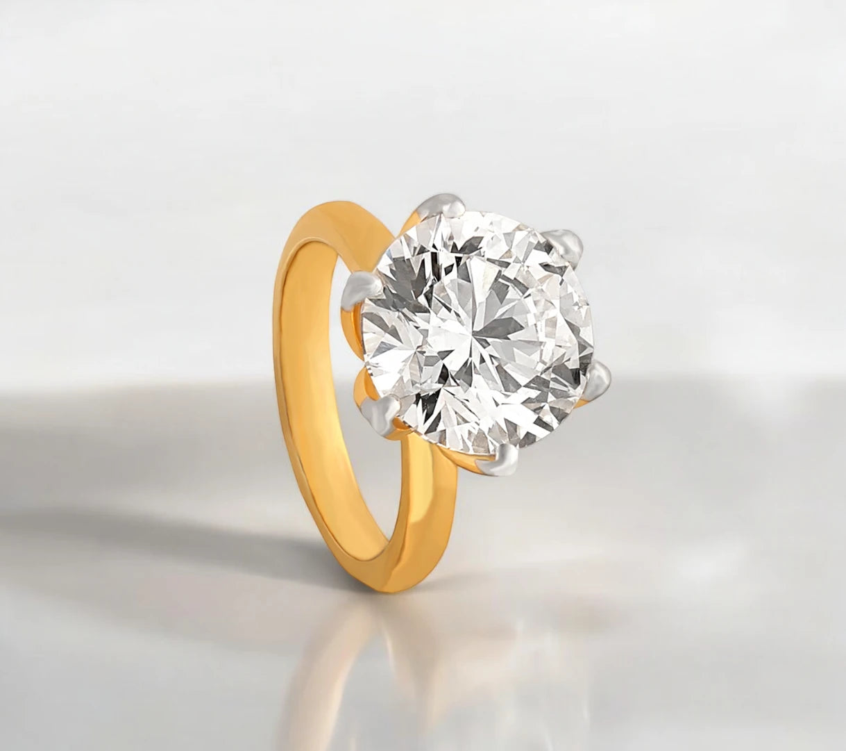 5 carat Regal Round Ring- A beautiful lab-grown diamond jewelry piece, showcasing sparkling diamonds set in a stylish design, perfect for special occasions.