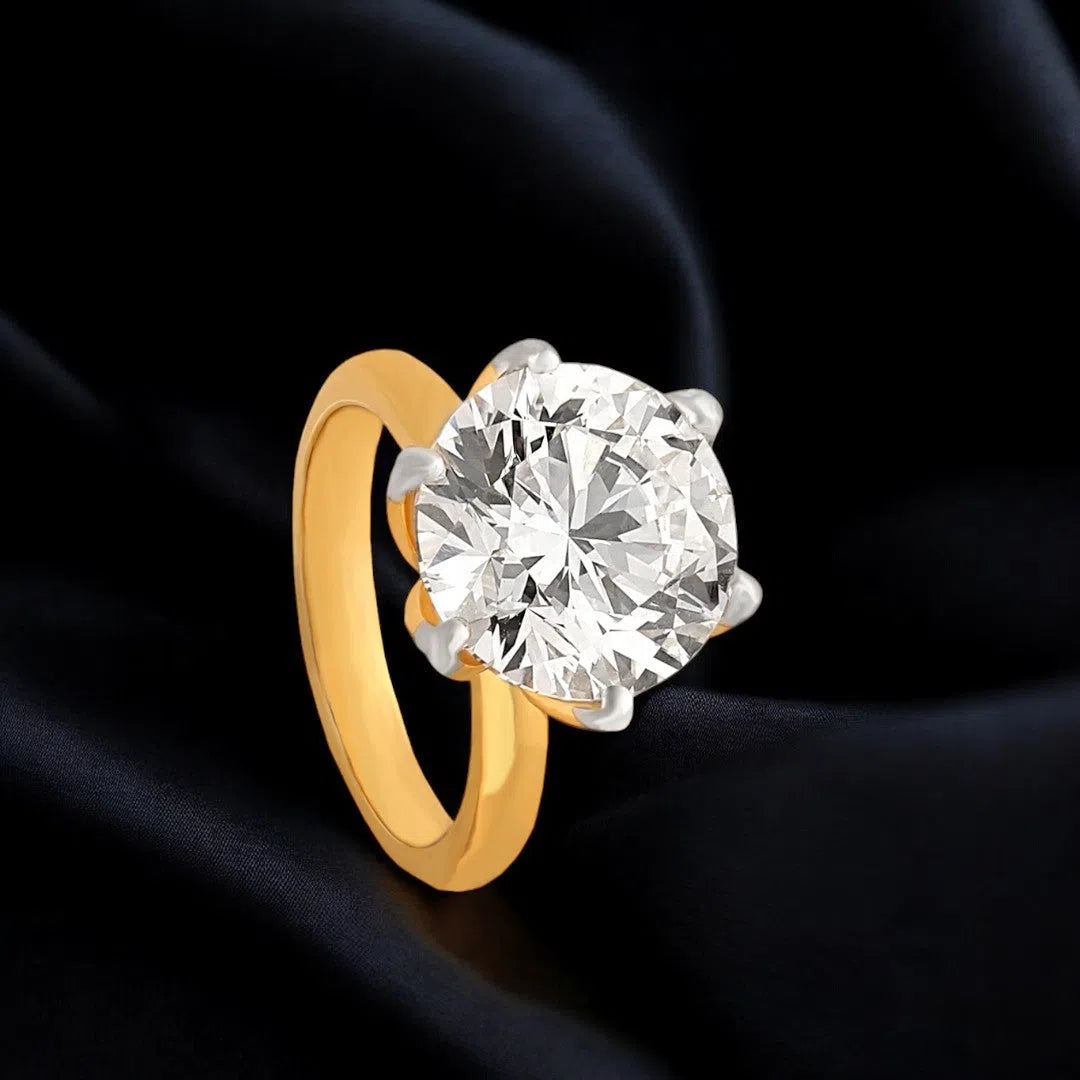 5 carat Regal Round Ring- A beautiful lab-grown diamond jewelry piece, showcasing sparkling diamonds set in a stylish design, perfect for special occasions.