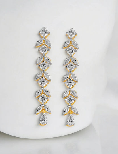 Pear Drop Danglers- A beautiful lab-grown diamond jewelry piece, showcasing sparkling diamonds set in a stylish design, perfect for special occasions.