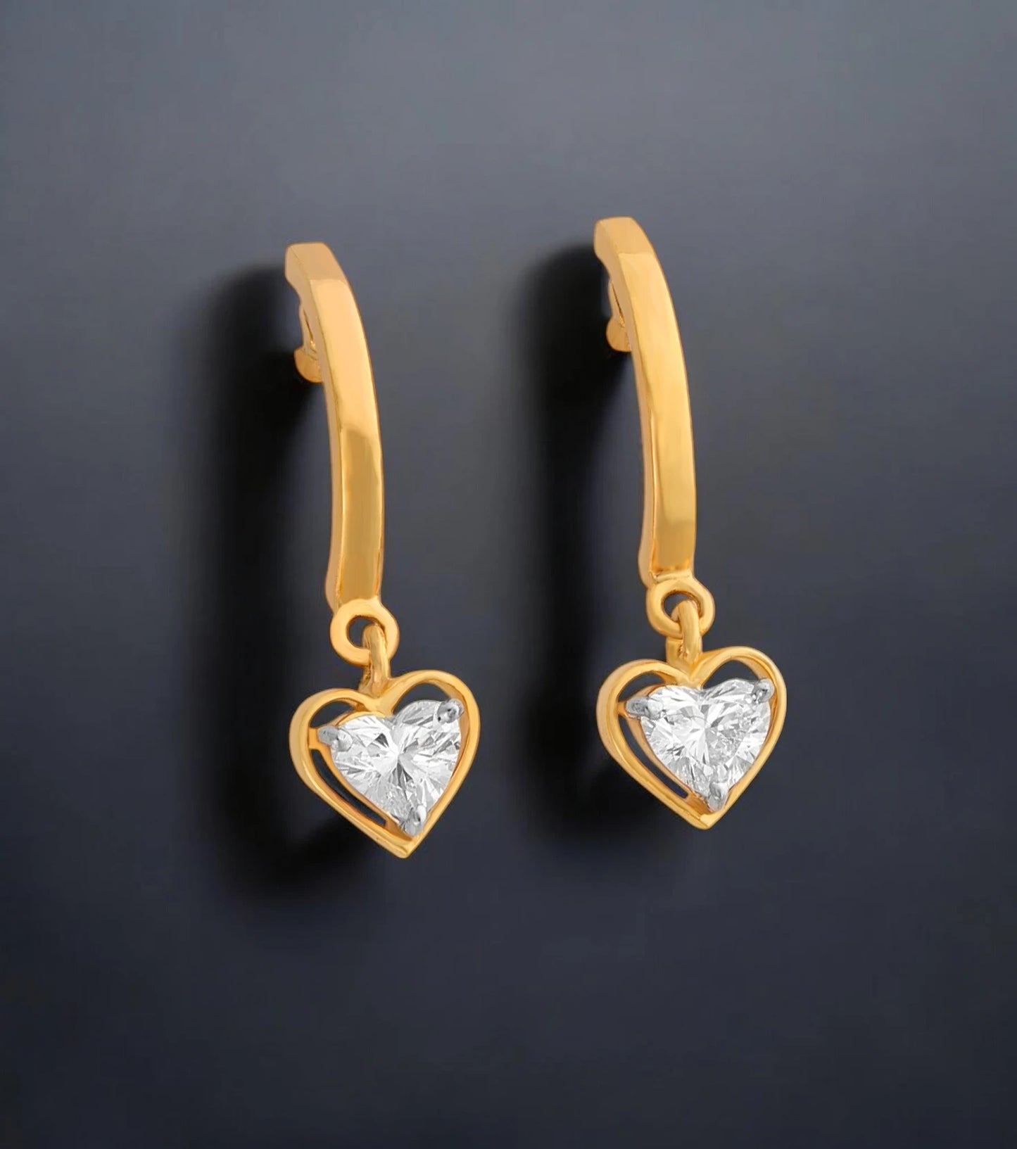 Love Drop Earrings- A beautiful lab-grown diamond jewelry piece, showcasing sparkling diamonds set in a stylish design, perfect for special occasions.