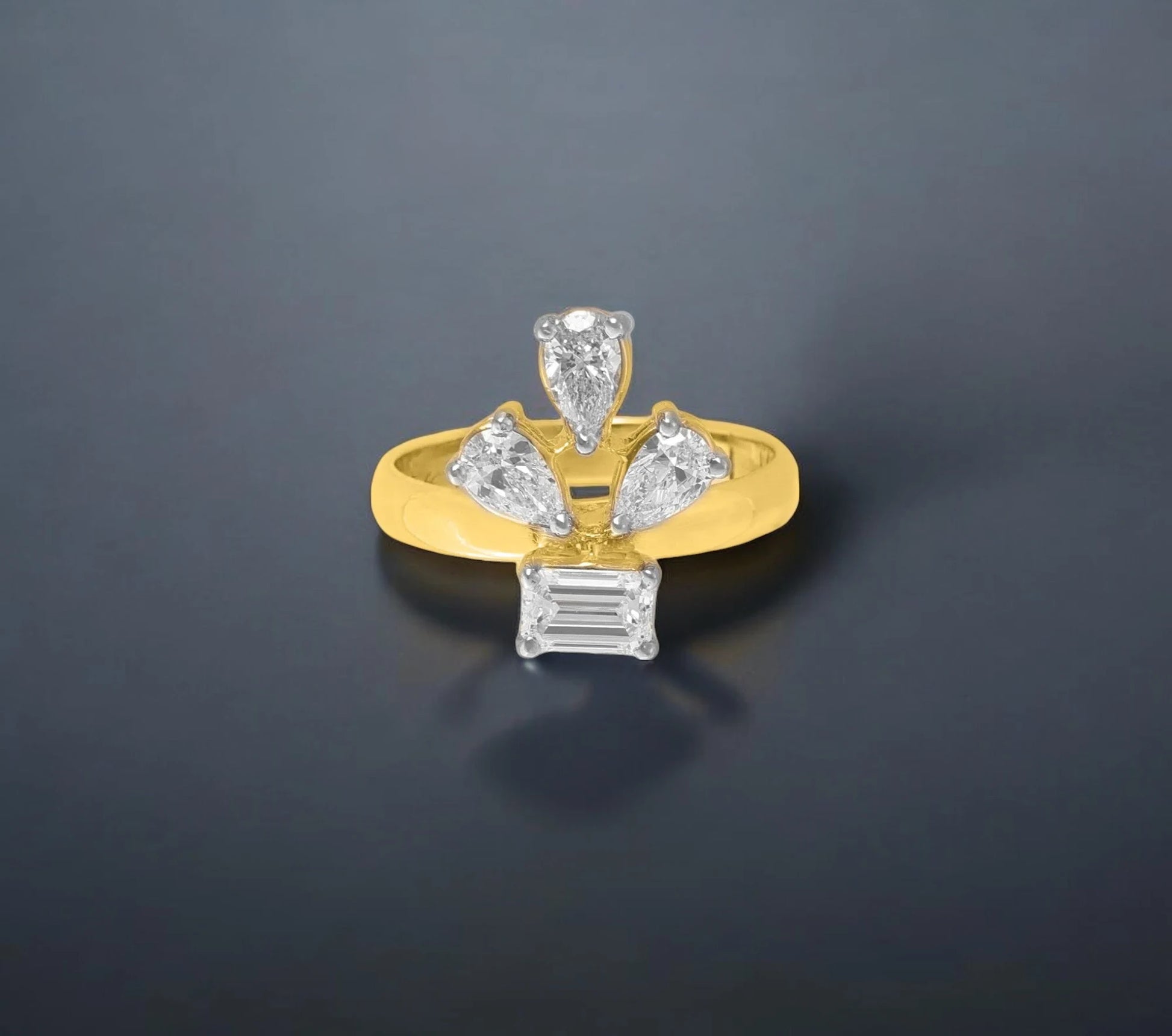 Multi-Stone Ring- A beautiful lab-grown diamond jewelry piece, showcasing sparkling diamonds set in a stylish design, perfect for special occasions.