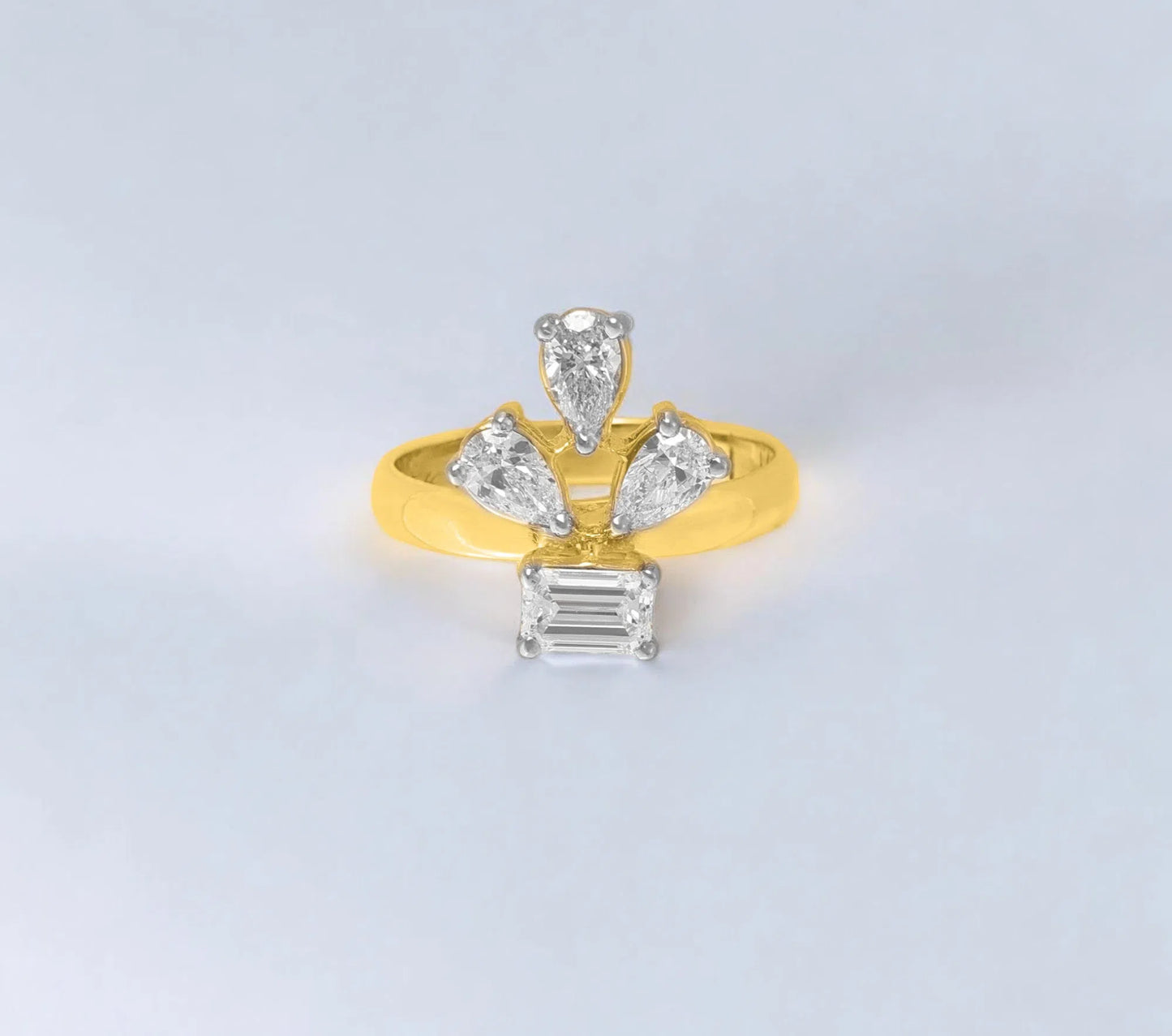 Multi-Stone Ring- A beautiful lab-grown diamond jewelry piece, showcasing sparkling diamonds set in a stylish design, perfect for special occasions.