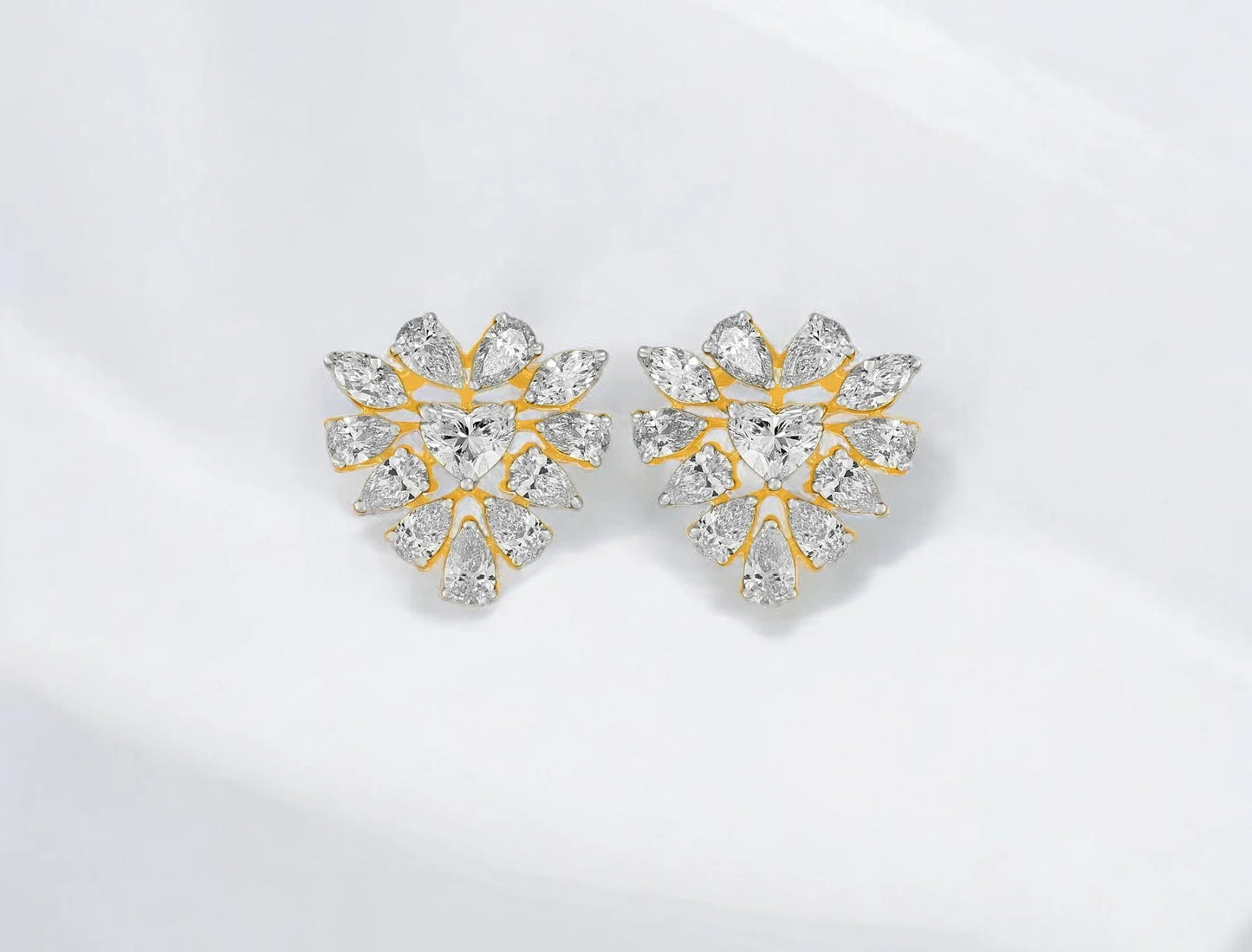 Eternal Love Studs- A beautiful lab-grown diamond jewelry piece, showcasing sparkling diamonds set in a stylish design, perfect for special occasions.