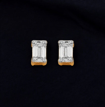 Emerald Small Studs- A beautiful lab-grown diamond jewelry piece, showcasing sparkling diamonds set in a stylish design, perfect for special occasions.