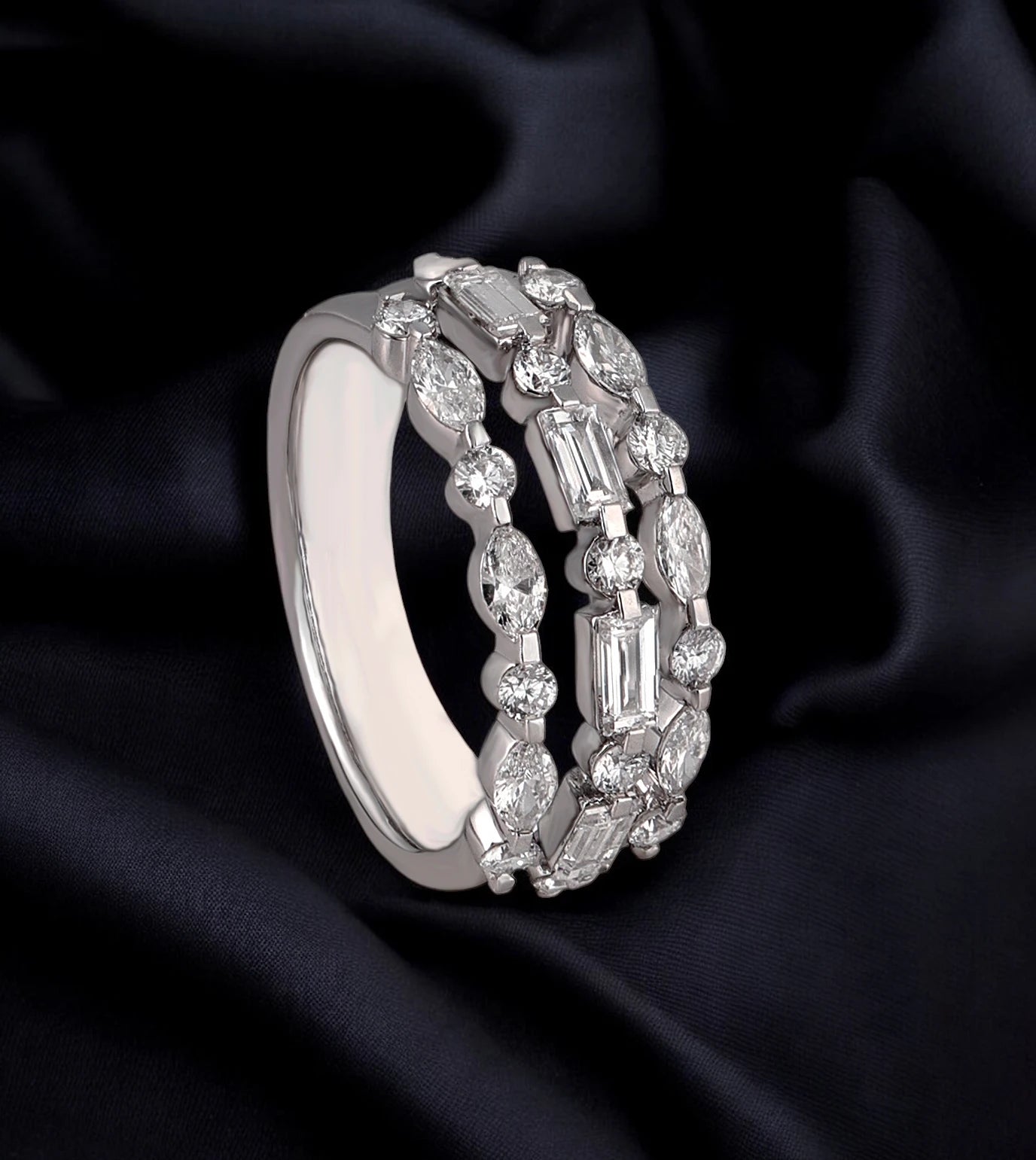 Harmony Ring- A beautiful lab-grown diamond jewelry piece, showcasing sparkling diamonds set in a stylish design, perfect for special occasions.