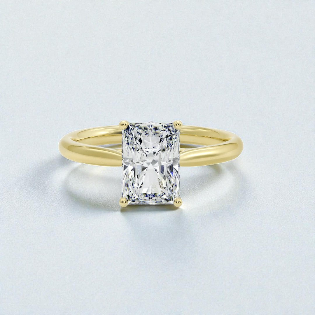 1ct Radiant Cut Solitaire Ring
