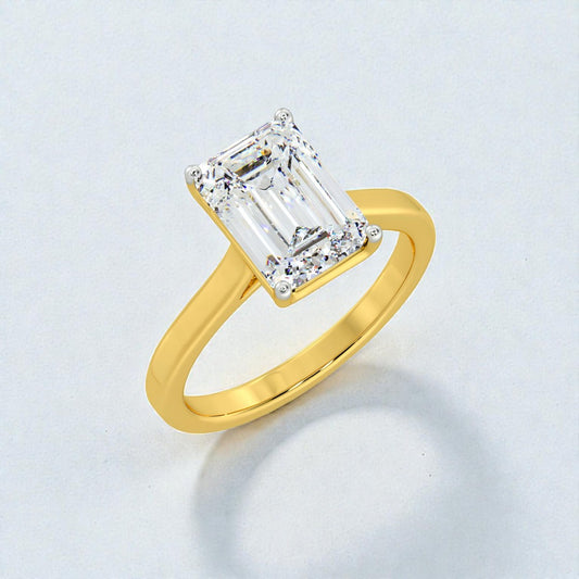 2ct Emerald Solitaire Ring
