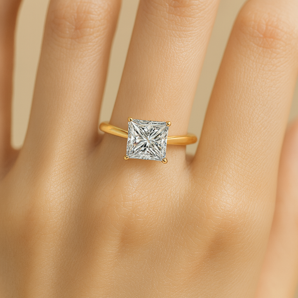 1ct Princess Solitaire Ring