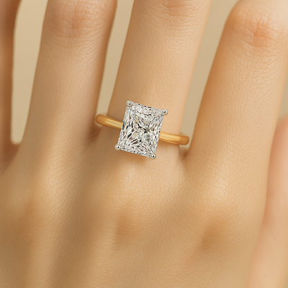 1ct Radiant Cut Solitaire Ring