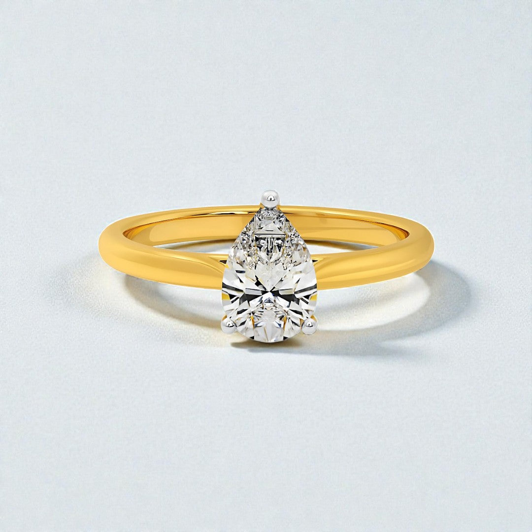 1ct Pear Solitaire Ring