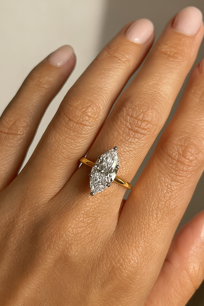 2ct Marquise Solitaire Ring
