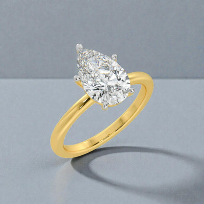 2ct Pear Solitaire Ring
