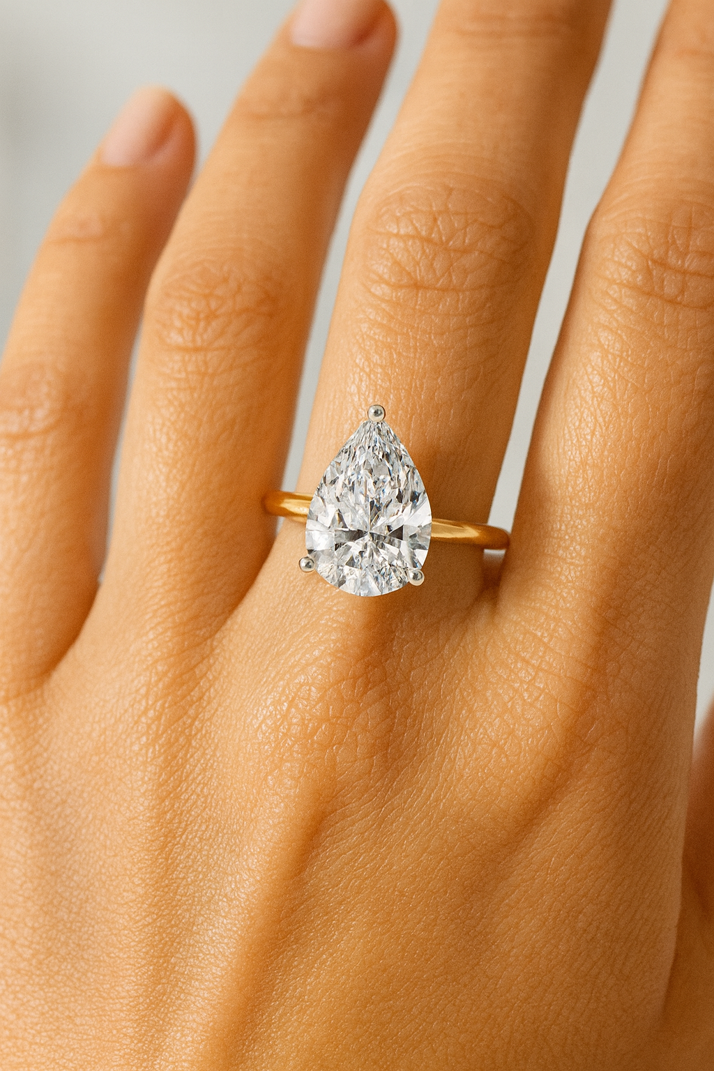 2ct Pear Solitaire Ring