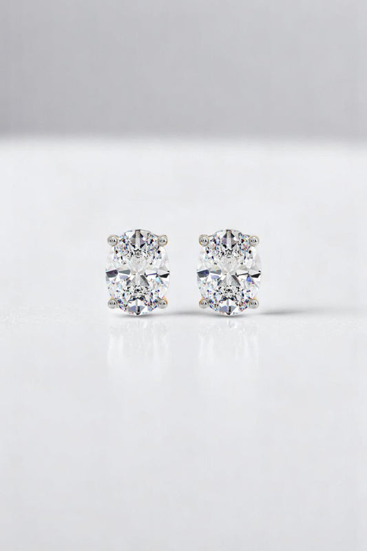 Oval Solitaire Studs