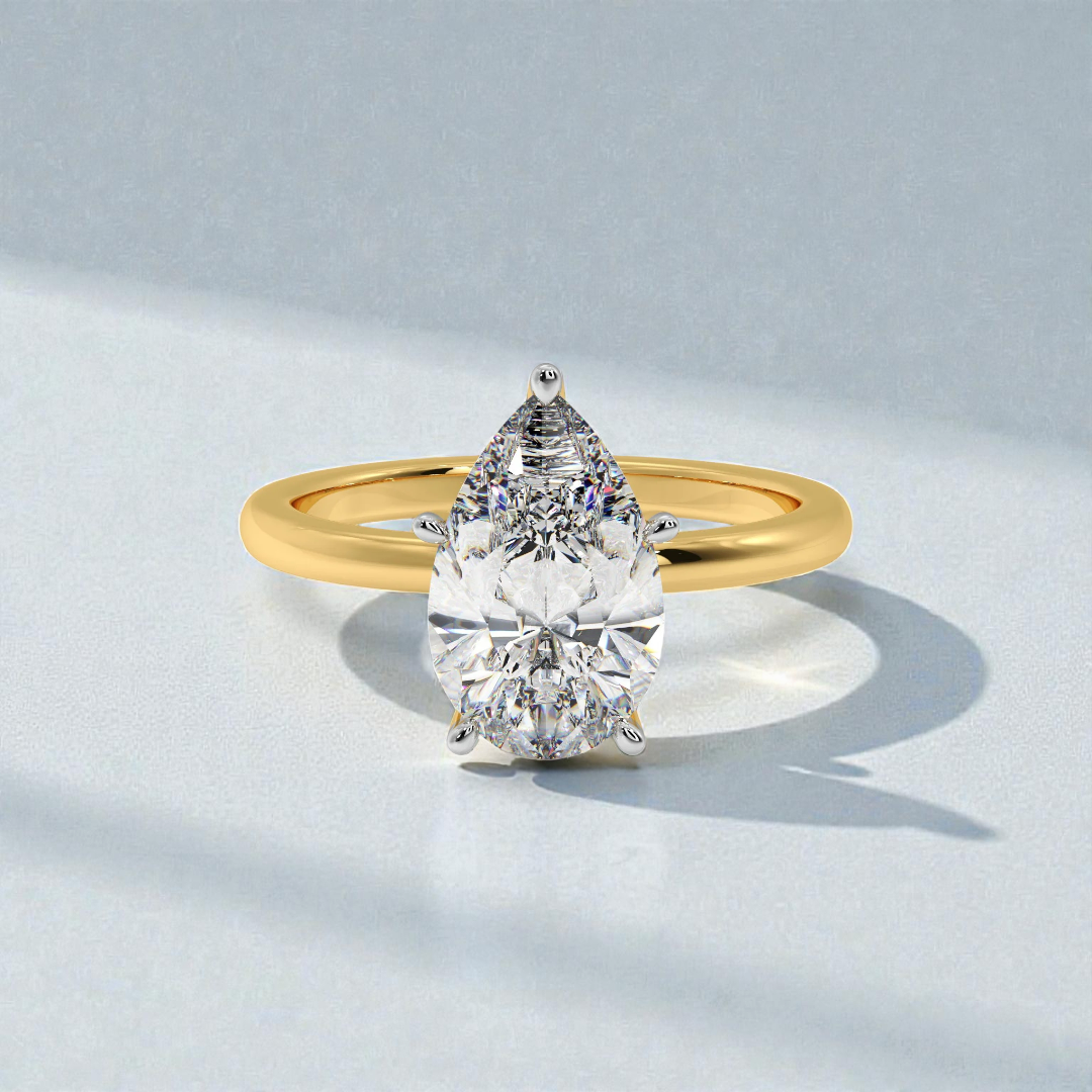 2ct Pear Solitaire Ring