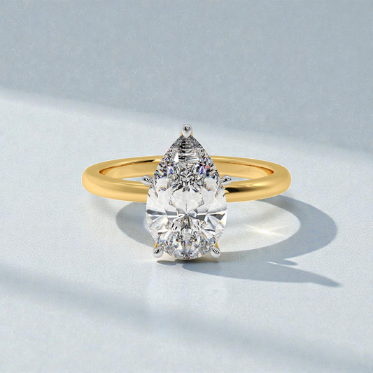 2ct Pear Solitaire Ring