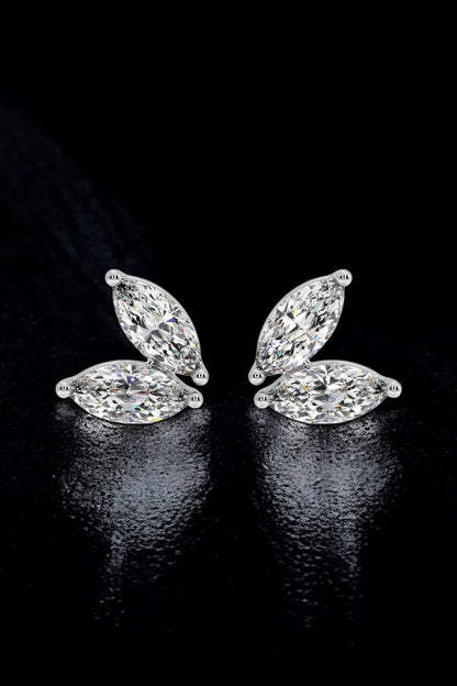 Elegant Duo Studs- A beautiful lab-grown diamond jewelry piece, showcasing sparkling diamonds set in a stylish design, perfect for special occasions.