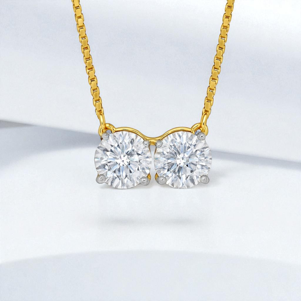 3ct Duo Round Pendant