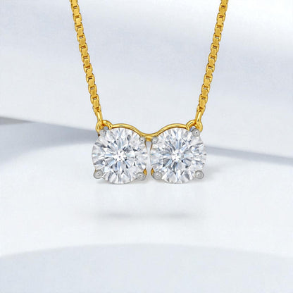 3ct Duo Round Pendant