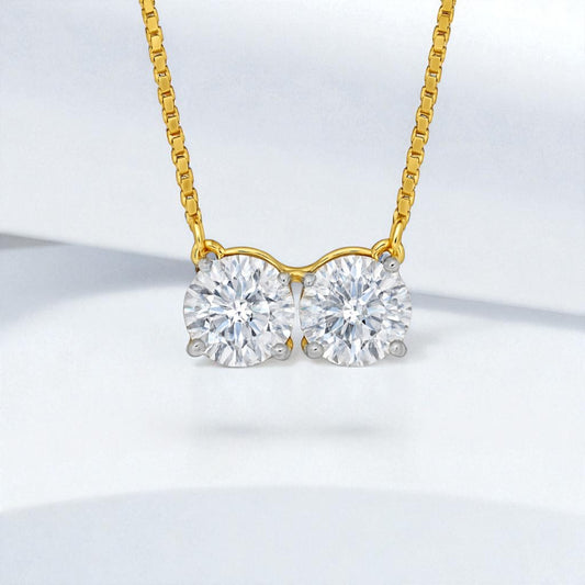 3ct Duo Round Pendant